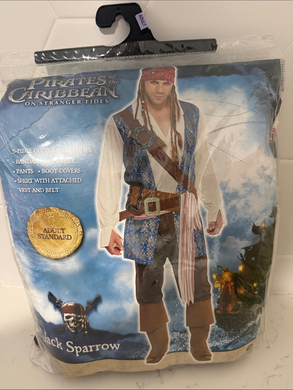 sparrow Blue and Brown Pirate Costume for Men